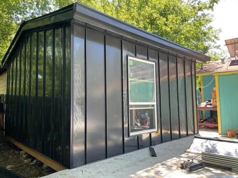 Black standing seam metal wall panels for Metal Roof Installation in Loganville